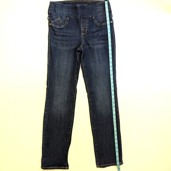 Rock & Republic Jeans Fever Pull On Dark Medium Wash Mid Rise Skinny Size 10 - Picture 10 of 11